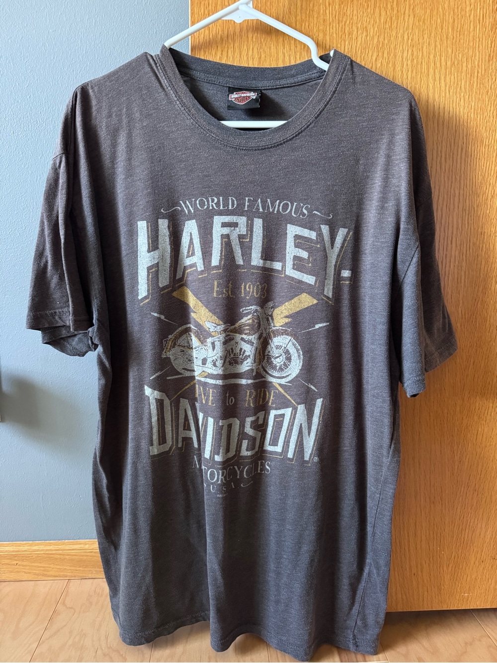 Harley-Davidson Gray Graphic Motorcycle Tee